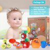 Baby Bath Toys for Kids 1-3 Toddler Suction Cup Spinning Bath tub Toys Sensory Toys for 1 2 3 4 Year Old Girls Boys Gifts Ideal with Color Box