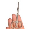 Baby Nail Scissors Round Probe Small Hair Scissors, Child Care Safety Blunt Stainless-Steel Beauty Facial Hair & Eyelashes Eyebrow trimming Scissors