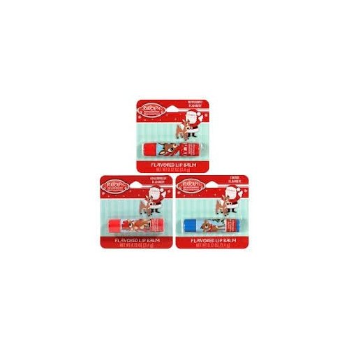 (3) .12 tubes Peppermint. Gingerbread, Cherry Rudolp the Red-Nosed Reindeer lip balm