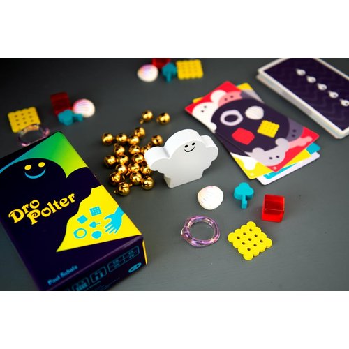 Oink Games DroPolter Board Game Fun Family Game for Kids & Adults - Fast-Paced Dexterity Challenge for 2-5 Players – Travel & Party Game - Ages 6+ 20 Minute Playtime