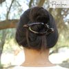 Parcelona France Wide Beak Celluloid Tortoise Shell Side Slide-in Claw Hair Clip Clamp Clutcher (Shell)