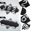 House Address Plaques Metal Address Sign Mailbox Number Personalized Address Signs for House Home Hotel Office Garden Decorative Wall Plaque (Delicate Style)