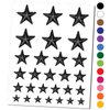 Detailed Starfish Ocean Beach Temporary Tattoo Water Resistant Fake Body Art Set Collection - Dark Blue (One Sheet)