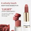 JOSURBEAUTY mud sense dose not take off makeup velvet lipstick, matte lipstick for women, Infused with Vitamin E，Waterproof，Smudge-proof，1 Count