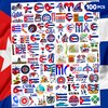 100 PCS Cuban Flag Cuba Birthday Party Decorations Favors Supplies Temporary Tattoos Decor Havana Nights National Country World Pennant Flags Stickers For Boys Girls Gift School Prizes Rewards