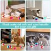 cobee 50 Pcs Soft Cat Toy Balls, 1.2 Inch Rainbow Cat Pom Pom Balls Toy Fuzzy Interactive Cat Ball Quiet Kitten Play Toy for Indoor Cat Exercising