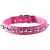 OmniPet Leather Brothers 6079-PK10 Size 10 Signature Leather Spike and Stud Dog Collar, X-Small, Pink