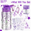 Gift for Girls, Decorate Your Own Water Bottle for Girls, Arts and Crafts for Kids Ages 8-12, Gifts for 8 Year Old Girls, 4-6-8-12 Year Old Girl Birthday Christmas Gifts, Gift Ideas for Girls, Purple