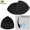 TopBine Removable Bra Pads Inserts Women's Comfy Sports Cups Bra Insert for BIkini Top Swimsuit (A/B BLACK)