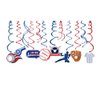 Kristin Paradise 30Ct Baseball Hanging Swirl Decorations, Kids Party Supplies, Birthday Theme Decor for Boy Girl Baby Shower, 1st Bday Favors Idea