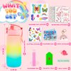 MDCGFOD Decorate Your Own Water Bottle Kits for Girls DIY Water Bottle for Girls Fun Arts and Crafts Gifts Toys Kits for 4-6-8-10 Year Old Girls Kids Birthday Christmas Gifts (Butterfly)