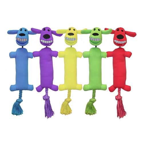 (3 Pack) Multipet International Loofa Dog Launcher Dog Toy Assorted 13"