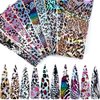 20 Sheets Leopard Nail Stickers，Starry Sky Animal Skin Design Nail Art Decoration Glue Transfer Nail Foils for Women Fingernails and Toenails Acrylic Decorations Manicure Tips Wraps Charms