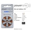 PowerOne Hearing Aid Batteries No Mercury Size 312, PR41 (60 Batteries) + Battery Keychain Kit