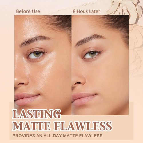 Kaely Oil Control Pressed Powder,Matte Setting Powder Compact,Face Finishing Powder Makeup,Long Lasting Waterproof Powder Foundation,polvo compacto de maquillaje,Lightweight,Vegan,250 Radiant Sand