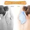 Bath Gloves for Shower Exfoliating Gloves for Men and Women, Body Scrub Shower Scrubber, Double Sided Microfiber Shower Body Gloves for Adults and Kids, Body, Hand Massage, Daily Bath, Blue