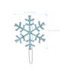 Lurrose 6pcs Snowflake Hair Clip Blue Rhinestone Decorative Metal Bobby Hair Pins