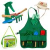 Born Toys Kids Gardening Tool Set for Ages 3-7 Kids, Garden Apron, Kids Sun Hat, Kids Shovel, Toddler Gardening Gloves - Kids Gardening Set as Dress Up & Pretend Play, Costumes for Boys & Girls