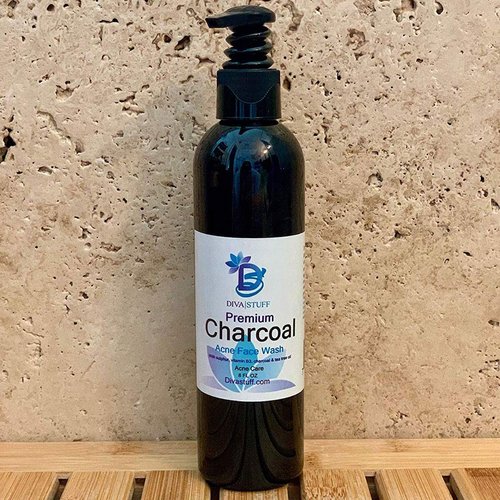 Diva Stuff Charcoal, Sulfur, Vitamin B3 and Tea Tree Premium Acne Control Face Wash - 8 Ounce