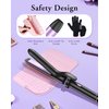 5 in 1 Curling Iron, Curling Wand Set with Thermal Brush, Flat Iron Hair Straightener, 3 Ceramic Curling Irons (0.35"-1"), 13 Adjustable Temps, Hair Curler Waver with Heat Resistant Mat, Glove, Clip