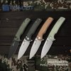 SENCUT Sachse Pocket Knife Folding Knife for EDC, Green Micarta Handle Black Stonewashed 9Cr18MoV Blade Foldable Small Knife with Clip, Button Lock Everyday Carry Knife for Men Women, Lightweight for Indoor Outdoor Gift S21007-2