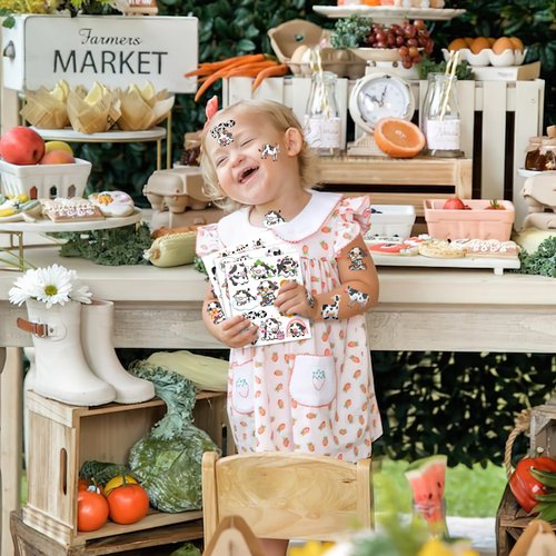 152 Pieces Cow Temporary Tattoos,16 Sheets Cow Themed Tattoos Stickers Party Decoration Supplies Party favors for Kids Adults