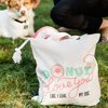 Pearhead Donut Dog Toy and Tote Bag Set, Tug-of-War Rope Pet Toy, Dog Owner Gift Set