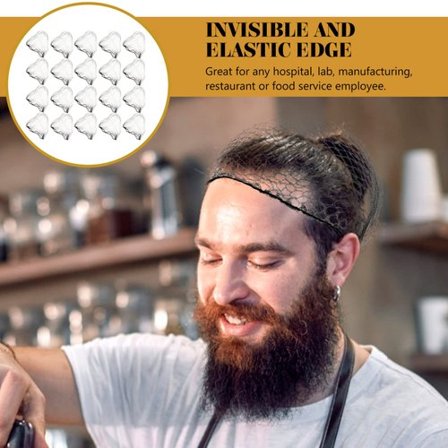 Hair Nets 100Pcs Invisible Elastic Edge Mesh Dress-up Hair Bun for Making Food Kitchen Serve Dancer