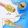30Pcs Access Service Valve, 1/4'' SAE x 1/4'' OD x 3.54'' Stem Core Brass Copper Filling Access Valves, Air Conditioner Service Valve Charge Needle Valve
