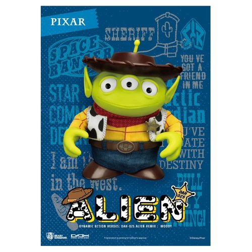 Beast Kingdom Toy Story: Alien Remix Woody DAH-025 Dynamic 8ction Heroes Action Figure, Multicolor