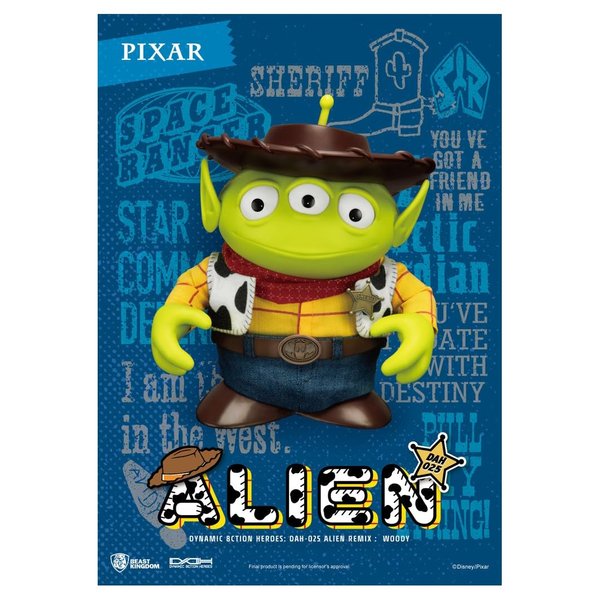 Beast Kingdom Toy Story: Alien Remix Woody DAH-025 Dynamic 8ction Heroes Action Figure, Multicolor