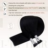 LaaVoo I Tip Hair Extensions Human Hair Jet Black Itip Human Hair Extensions 22 inch Black I Tips Hair Extensions Real Human Hair for Black Women Straight Hair I Tip Hair Extensions 50g/50s