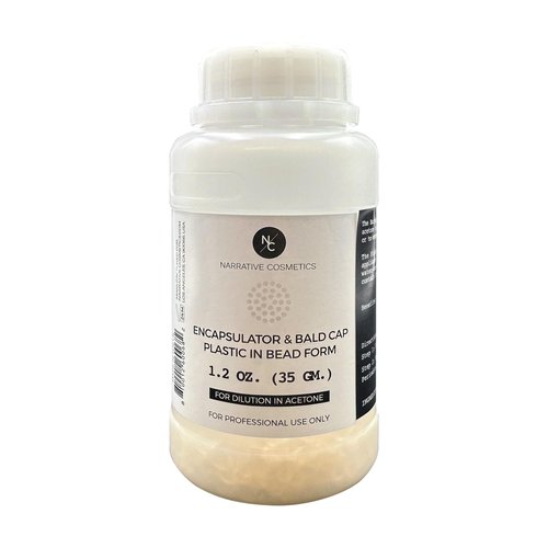 Narrative Cosmetics Encapsulator Beads for Prosthetics and Bald Cap Creation - For Dilution in Acetone - 1.2oz (35gm) Beads