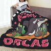 Just A Girl Who Loves Orcas Blanket Cute Orcas Decor Throw Blanket Gifts for Girls Boys Orcas Lover Super Warm Soft Plush Lightweight Fleece Flannel Bedding Blanket for Kids Adult Men Women 50"X40"