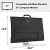 Mancro Monitor Carrying Case Compatible with Apple 27" iMac Desktop Computer, Padded Travel Carrying Bag with Rubber Handle, Pockets for 27" Screen and Accessories, Protective Case Monitor Dust Cover