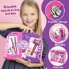 Toylink Hair Salon Pretend Play Toys for Girls 3 4 5 6 Year Old, Makeup Playset Toddler Dress Up Beauty Hair Stylist Kit with Hairdryer Straightener Apron Portable Box, Birthday Gifts for Girls 4-6