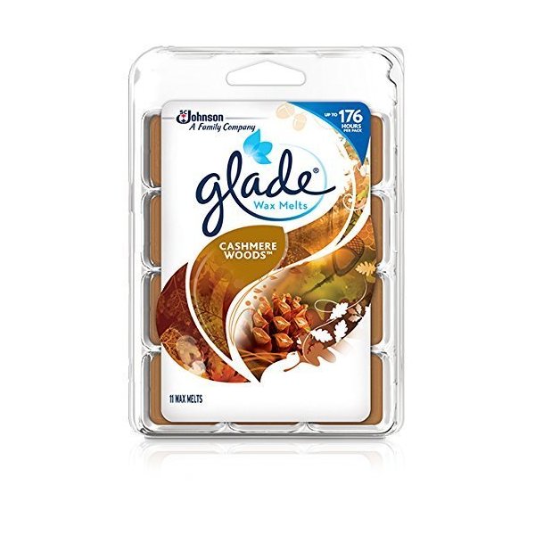 Johnson Glade Wax Melts Cashmere Woods, 11 Count, 4.26 oz. by Glade