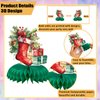 Christmas Table Decorations Christmas Honeycomb Table Centerpieces for Christmas Party Decorations, 9 Pcs