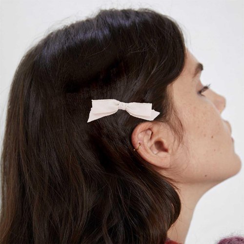 Iaceble Vintage Lace Bow Hair Clip Barrette White Bow Side Hairclips Small Ribbon Bow Hairclips French Bowknot Head Clip Decorative Hair Accessories for Women and Girls Headdress