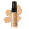 QIUFSSE Concealer Full Coverage Foundation for Mature Skin,Oil Control Matte 2 in 1 Concealer liquid Foundation Makeup Waterproof Base De Maquillaje Alta Cobertura-02 Natural