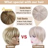 QUEENTAS Pixie Layered Short Blonde Wigs for White Women Black Women Synthetic Hair (Blonde Mixed Brown)