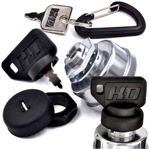 HD Switch Dual Protection Starter Ignition Key Switch Replaces Hustler 045898 Big Dog, Fits Super Z, Mini Z, Hydro Walk Behind, XR7, X-ONE, Z4, Mini FasTrak, FasTrak Sport Raptor OEM Upgrade & 2 Keys