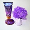 Bath Gift Set | Glycerin bar soap, Body Lotion mild Scented and mesh sponge. Perfect for Bubble & Spa Bath. Mothers day Gifts idea For Her/Him, wife, girlfriend. (Blueberry/Purple)