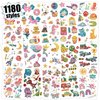 Partywind 1180 Mixed Styles Glitter Temporary Tattoos for Kids, 100 Sheets Tattoo Stickers for Party Supplies Favors, Surprise Dinosaur Mermaid Space Tattoos for Boys Girls Goodie Bag Stuffers