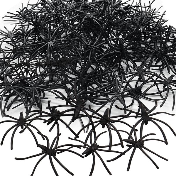 Alaeseje 100PCS Small Fake Spiders,Scary Plastic Spiders,Realistic Plastic Spider Toys Halloween Decorations Joke Toys for Prank