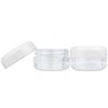 Beauticom 15 gram/15ml Empty Clear Small Round Travel Container Jars with Lids for Make Up Powders, Eyeshadow Pigments, Lotions, Creams, Lip Balm, Lip Gloss, Samples (48 Pieces, White Lid)