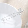 Evild Crystal Bride Hair Pins Sliver Wedding Hair Piece Rhinestone Bridal Hair Accessories for Women(Pack of 3) (Silver)