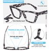 MARE AZZURO Cat Eye Reading Glasses Women Oversized Readers 1.00 1.25 1.50 1.75 2.00 2.25 2.50 2.75 3.00 3.50 4.00 5.00 6.00 (Grey, 3.0)