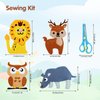 JOFOOK Kids Sewing Kit for Ages 6+, Fun and Educational Animal Craft Set for Boys and Girls, Felt Sewing Kits for Beginners, Kids’ Art Projects Present,My First Sewing Kit,Learn to Sew Kit for Kids