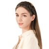 BOBIYA Wide Braided Headband with Teeth Braid Headbands With Teeth for Women Braided Hair Headbands with Tooth (Dark Chocolate)